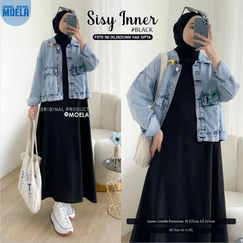 SISY INNER DRESS / DRESS INNER POLOS PREMIUM LINEN CRINKLE