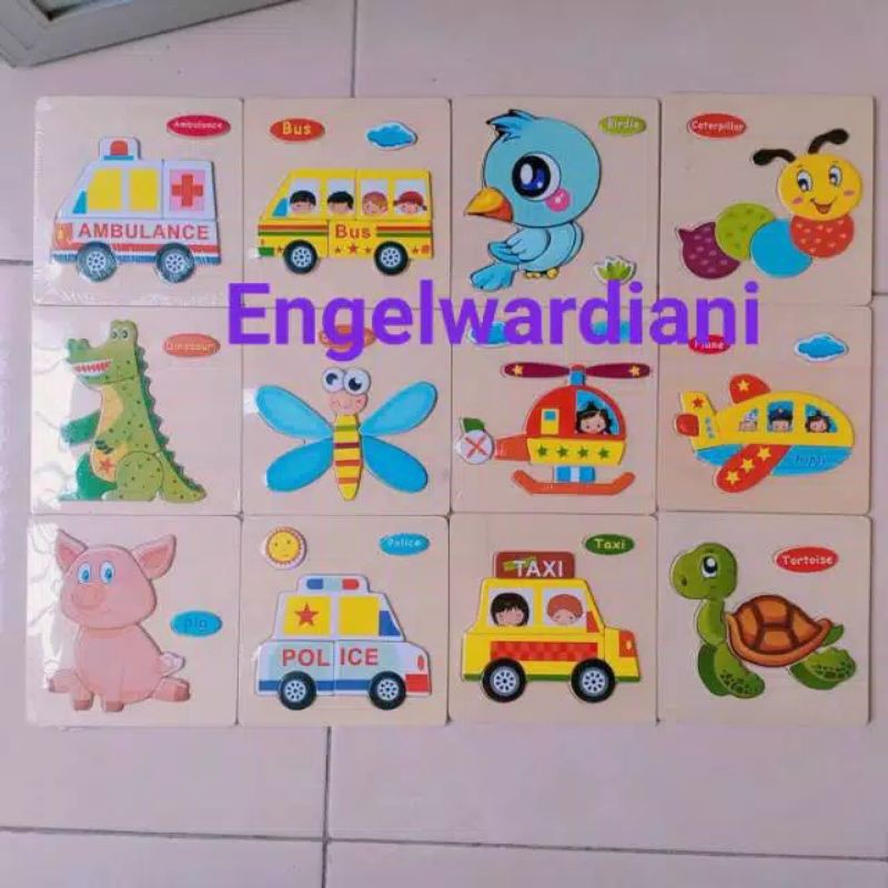 puzzle kayu / mainan edukasi / puzzle jigsaw