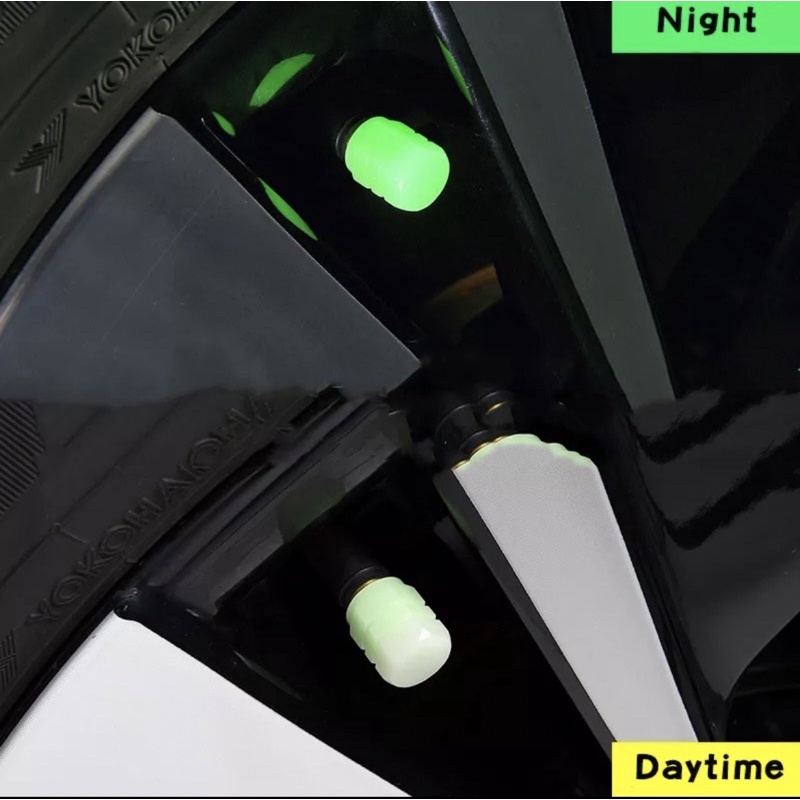 Tutup Pentil Ban Mobil Motor Sepeda Glow In The Dark Luminous Neon