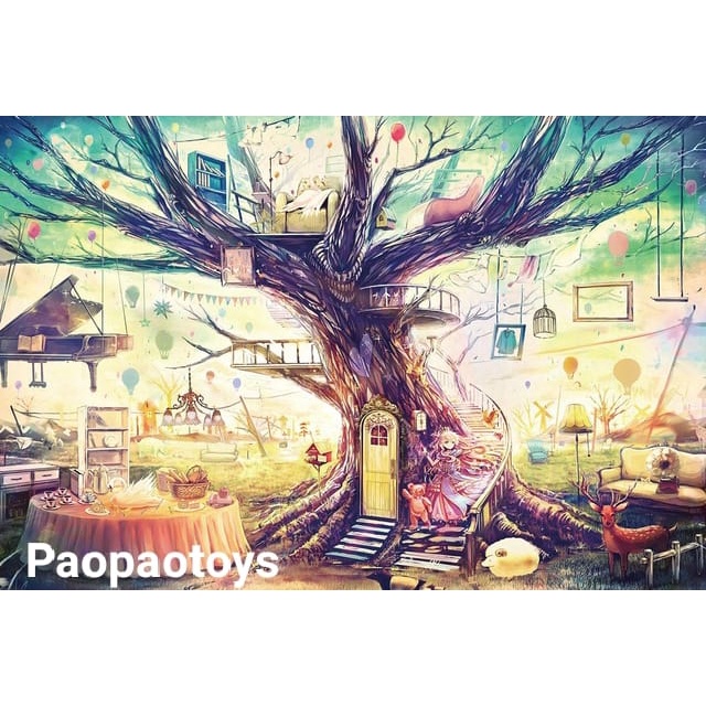 Puzzle 1000 Pcs Jigsaw Tree House Bahan Tebal 2MM / Uk.50 X 75 Cm