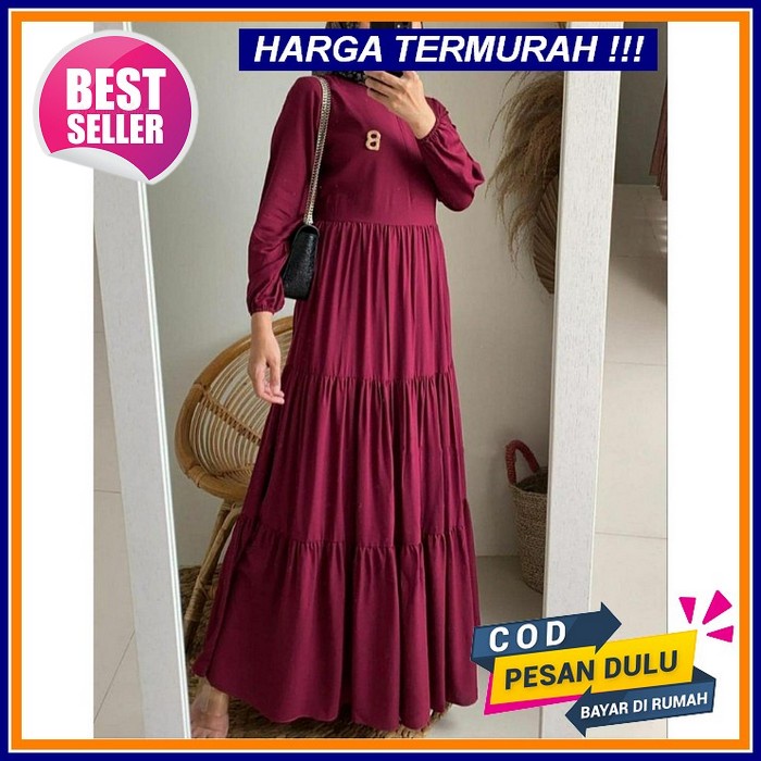 Baju Gamis Wanita Syar'I Asdf Muslim Dewasa Gamis Wanita Sultan Modis Lebaran 2021 Terbaru 2022 Baju