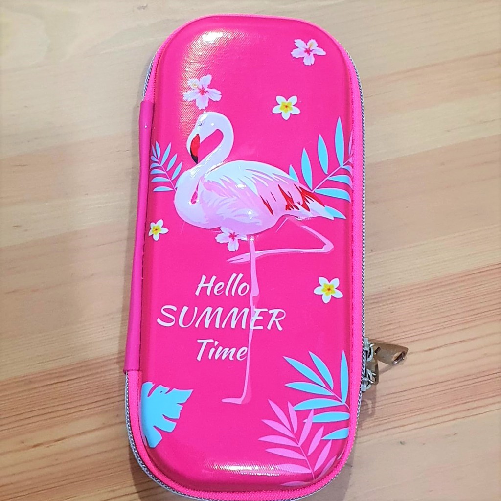 TEMPAT PENSIL Kotak Pensil EVA Hardcase FLAMINGO UNICORN SERIES