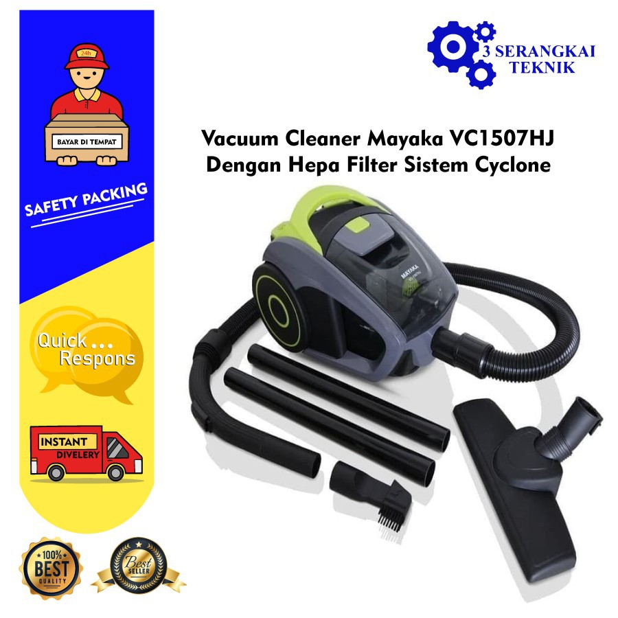 Vacuum Cleaner Mayaka VC1507HJ Dengan Hepa Filter Sistem Cyclone