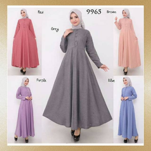 BAJU GAMIS WANITA GAMIS POLOS