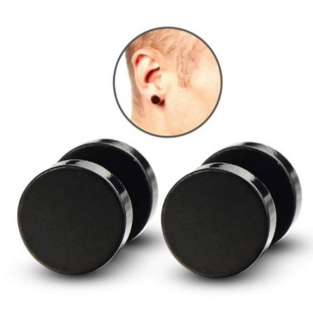 ANTING TINDIK RODA TITANIUM HITAM 6mm / Anting Tindik Barble plug Tindik Roda Titanium piercing