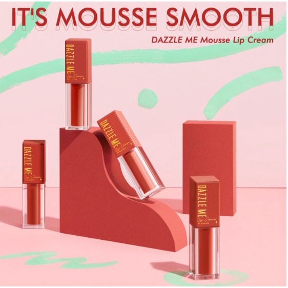 DAZZLE ME Mousse Lip Cream  | Silky Lipstik Moisturizing Lip Care Reduce Lip Wrinkles