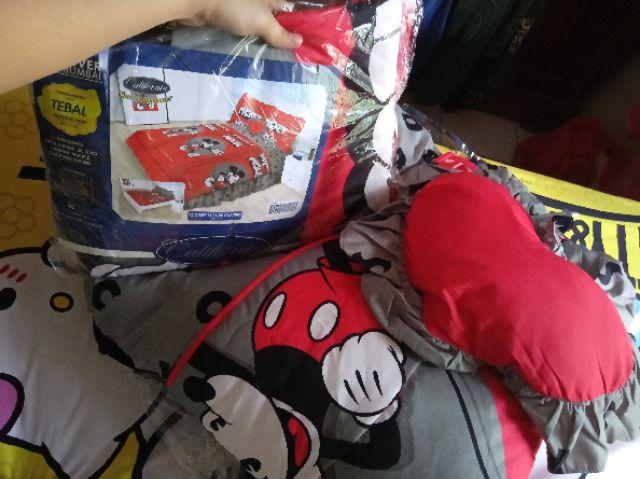 Bedcover + Sprei Rumbai California 180x200 King Size 180 Mickey Classic Bc 180 - Tikus Hitam