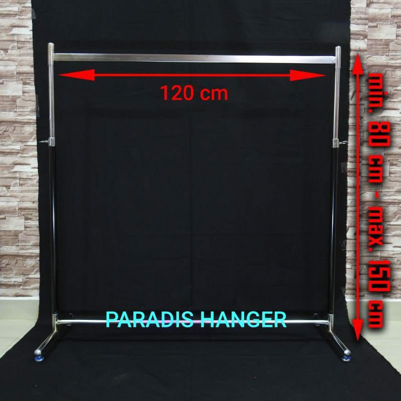 Gawang baju palang kotak 1,2 m | Steger palang kotak 1,2 m | Gawang gantungan 120 cm