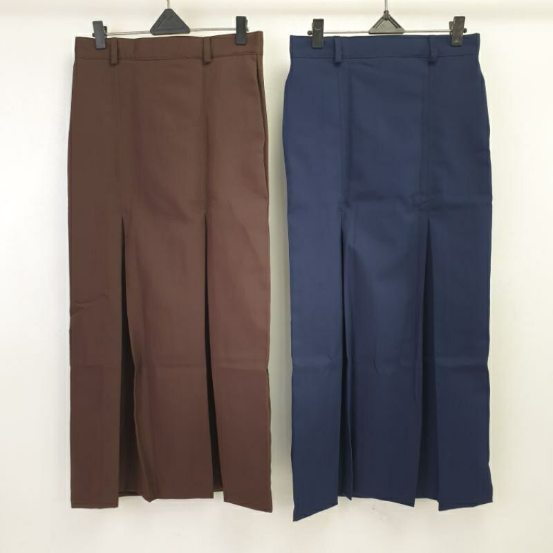 Rok Span Ploi/Rempel 2 Seragam Sekolah SMP Bahan Bellini