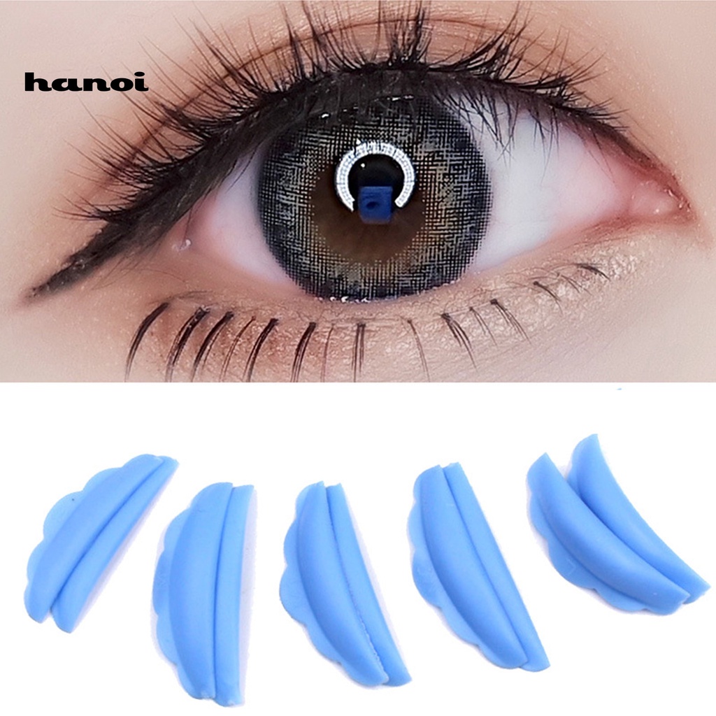 HQTM_5Pairs/Set Recycling Eyelash Perm Pad Breathable Enhance Shaping Effect Colorful Lashes Rods Shield Lifting Applicator for Female