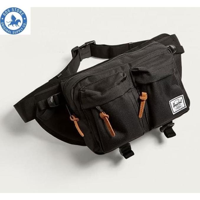 Jual Herschel Supply Co. Eighteen Black Hip Pack Waist Bag Original