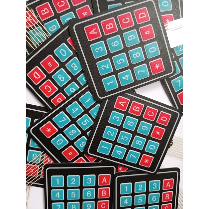 Keypad Pom Mini Membran 4x4 Tombol Pom Mini Digital