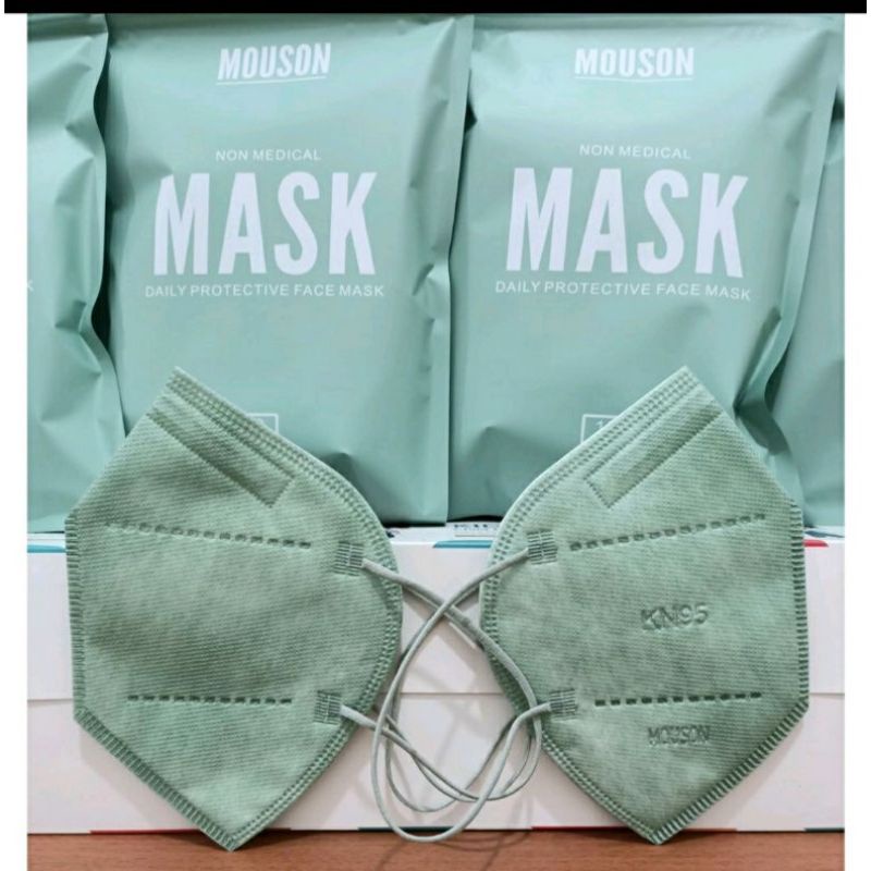 Mouson KN95 5 ply Warna Hijau Tosca ECER