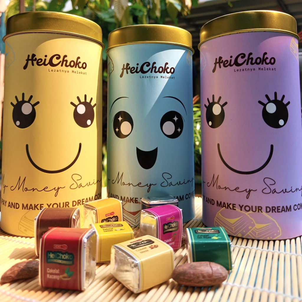 

Heichoko Cokelat Cube Toples Kaleng Tinggi