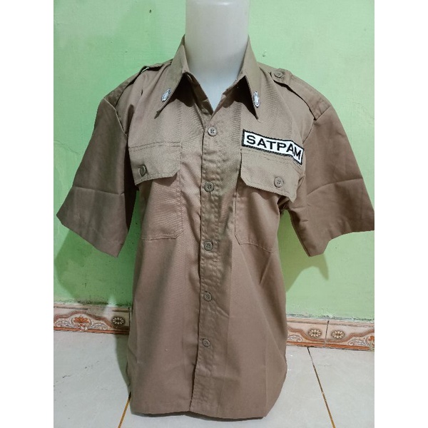 BAJU ATASAN PDH SATPAM/COKLAT.UKRN .M.L.XL.XXL.XXXL.XXXXL.XXXXXL