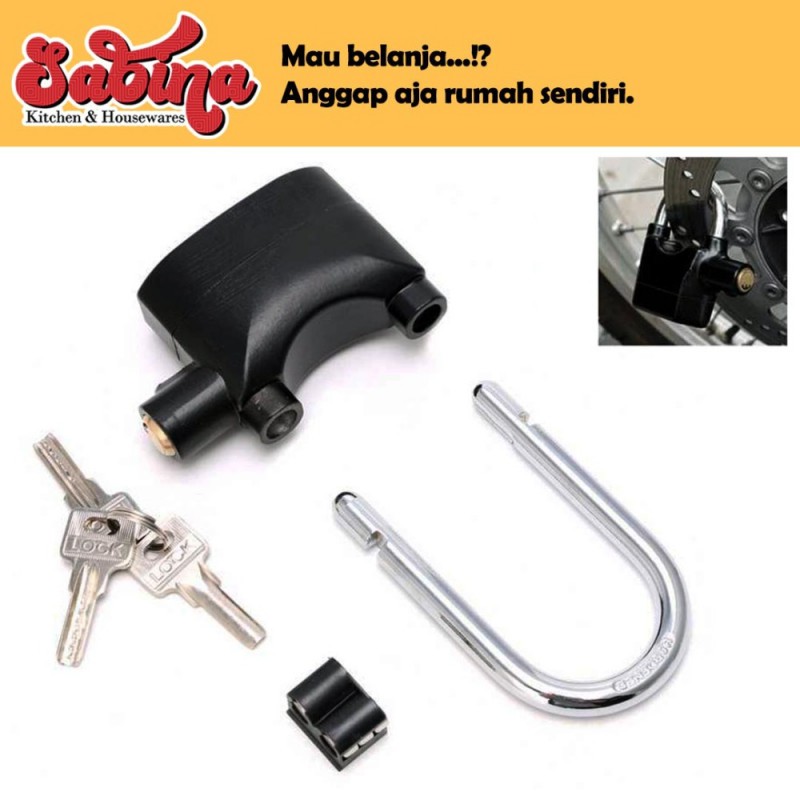 Gembok Panjang U Lock Sepeda Motor Rumah Pagar Alarm Anti Maling