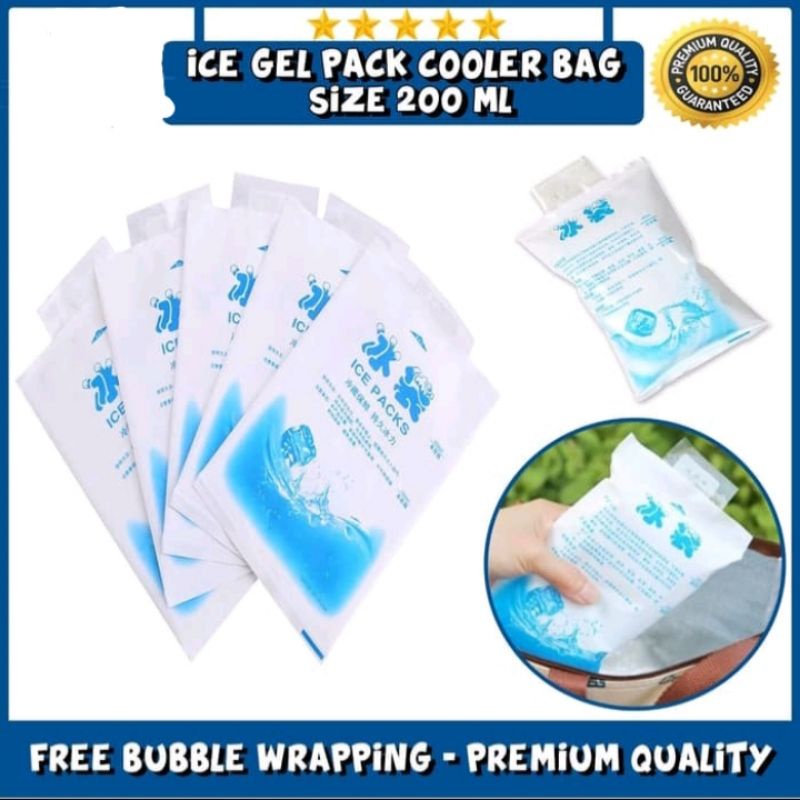 Ice Gel Pack 200 ML Blue Cool Jelly Cooler Kantong Air Es Pendingin Lunch Bag Tas ASI Ice Gel