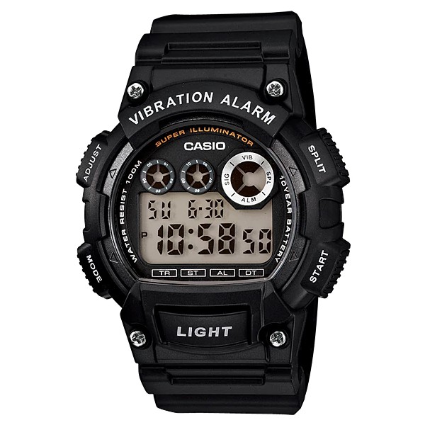 Casio Original W-735H / W735H (Vibration Alarm) - Jam Tangan Pria - Digital - Karet