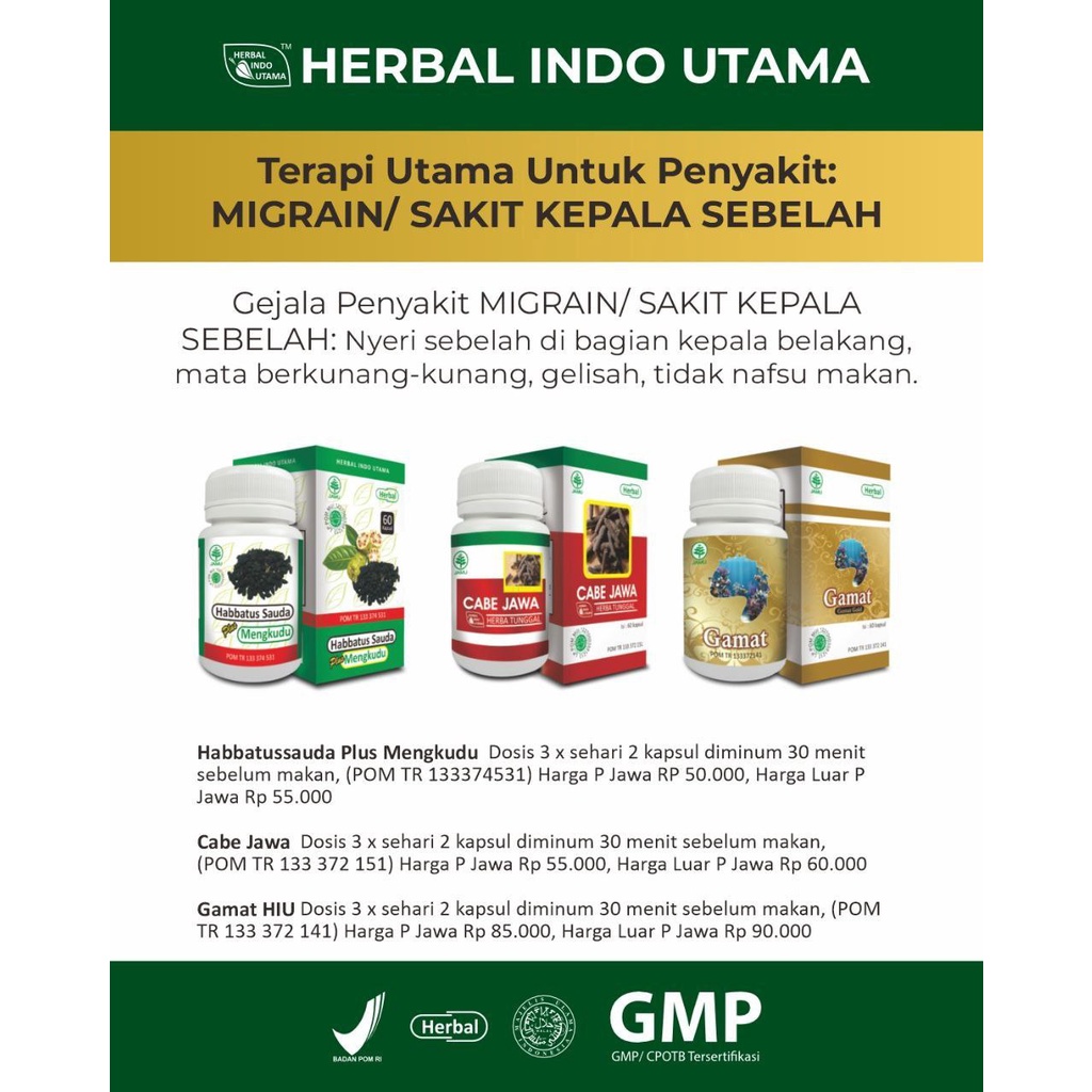 Membantu Menghilangkan Sakit Kepala Vertigo Dan Migrain Paket Terapi Migrain / Sakit Kepala Sebelah