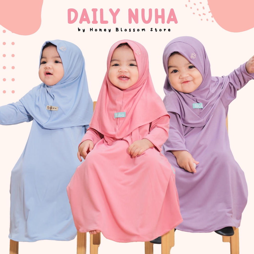 AISKA - gamis bayi / gamis bayi perempuan 6 12 bulan / gamis bayi perempuan daily nuha