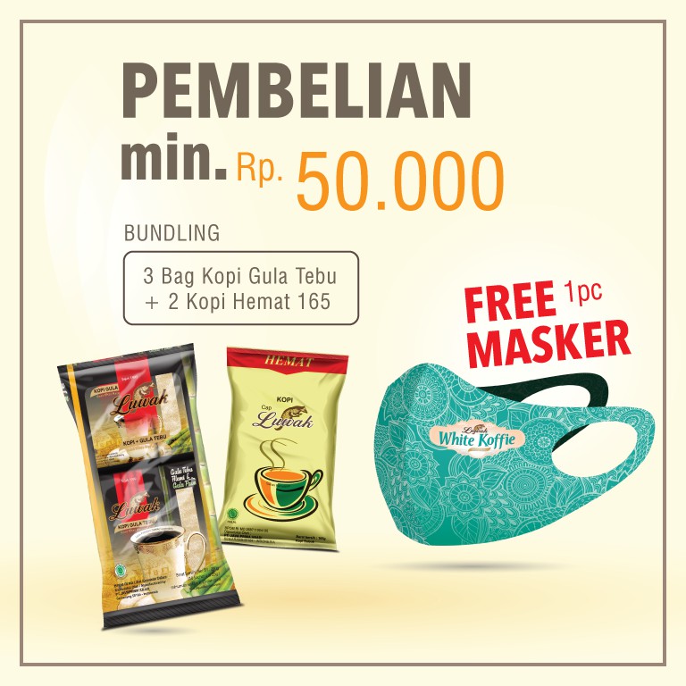 

KOPI LUWAK BLACK BUNDLING FREE MASKER