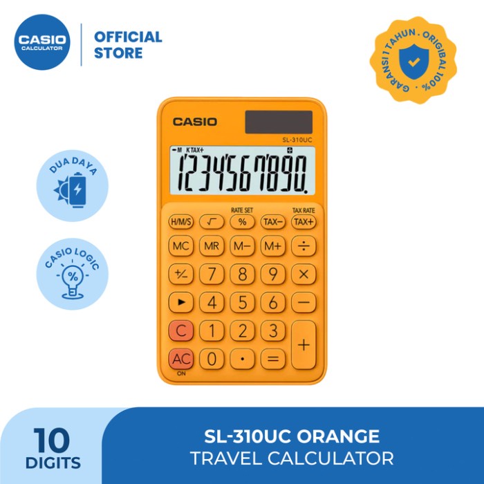 

Casio Colorful Calculator Sl-310Uc-Orange