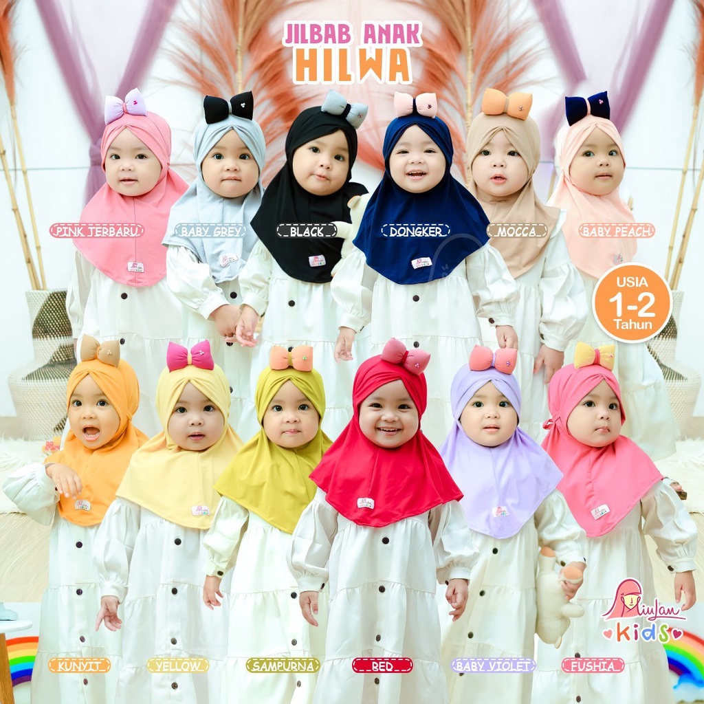 JILBAB ANAK HILWA MIULAN/JILBAB ANAK 1-2 THN MIULAN