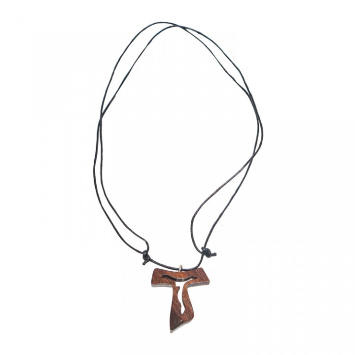 Kalung Salib Tao Kayu - Bolong