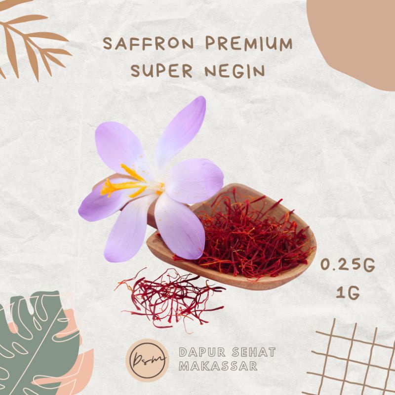 (COD) saffron (FINEST QUALITY A++) SAFFRON SUPER NEGIN 2 gram SAFRON ORIGINAL IRAN ready Makassar