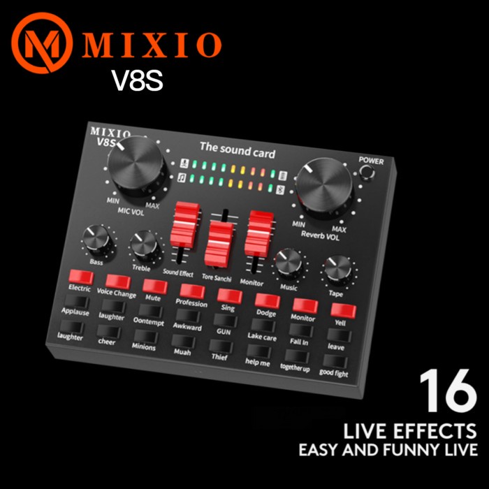 V8S MIXIO PREMIUM Live Streaming Sound Adapter Phone Laptop Microphone