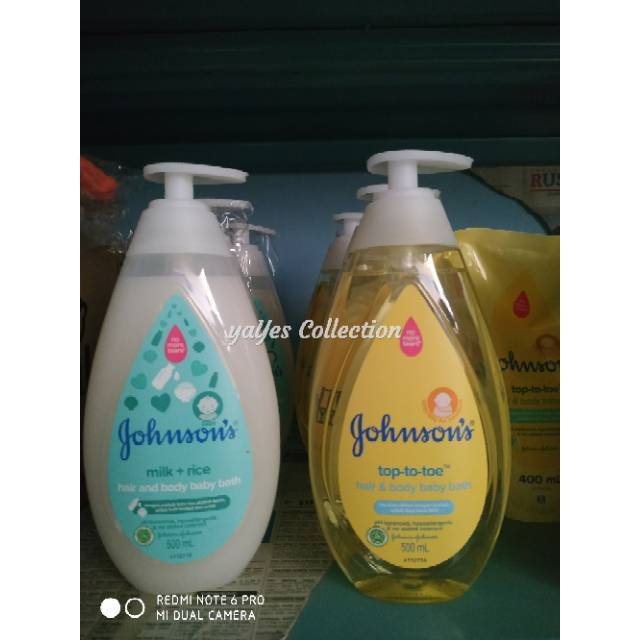 Johnson 500 ml pumping pump touch johnsons baby top to toe body wash 2in1 sabun cair mandi bayi milk