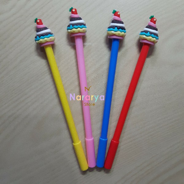 

2x Gel Pen Cake / Gel Pen Karakter / Gel Pen Lucu / Pulpen Lucu / Alat Tulis Sekolah