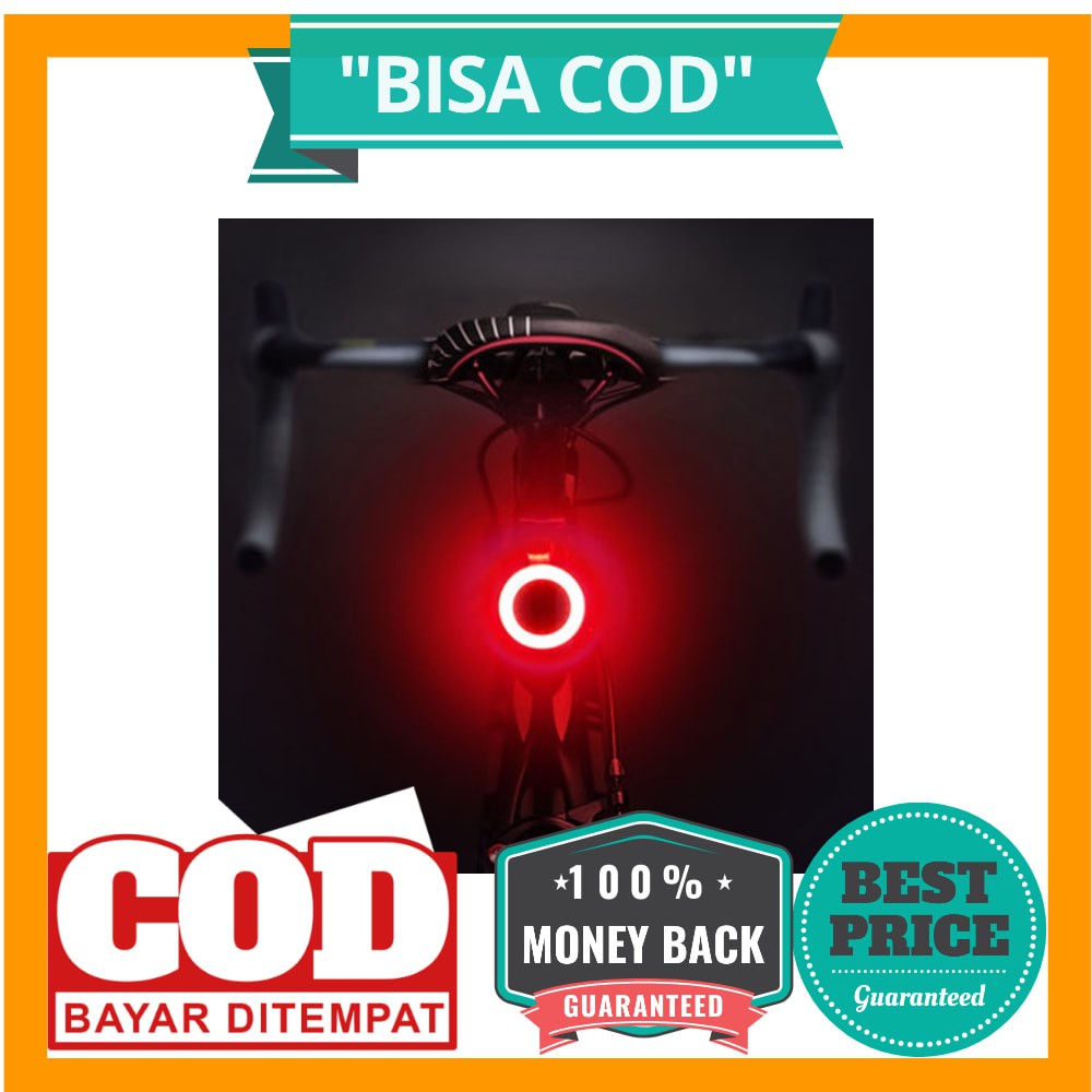 BISA COD Zacro Lampu Sepeda Tail Light LED Bicycle Circle USB Charging - ZHA0097 - Black