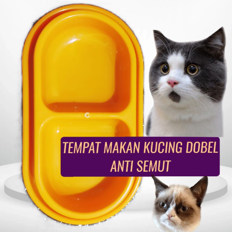 TEMPAT MAKAN KUCING DOBEL ANTI SEMUT KELINCI MUSANG HAMSTER