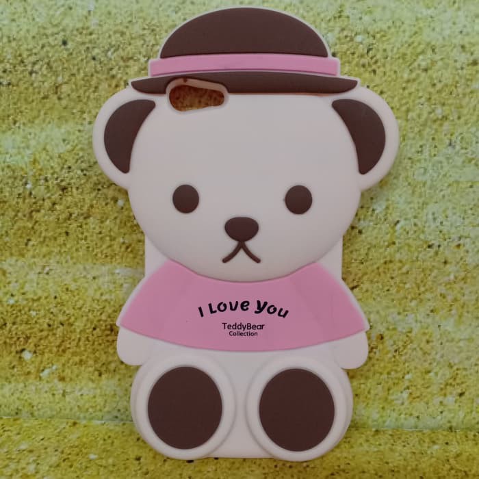 barokah case 4d boneka bear oppo a71 silikon softcase beruang