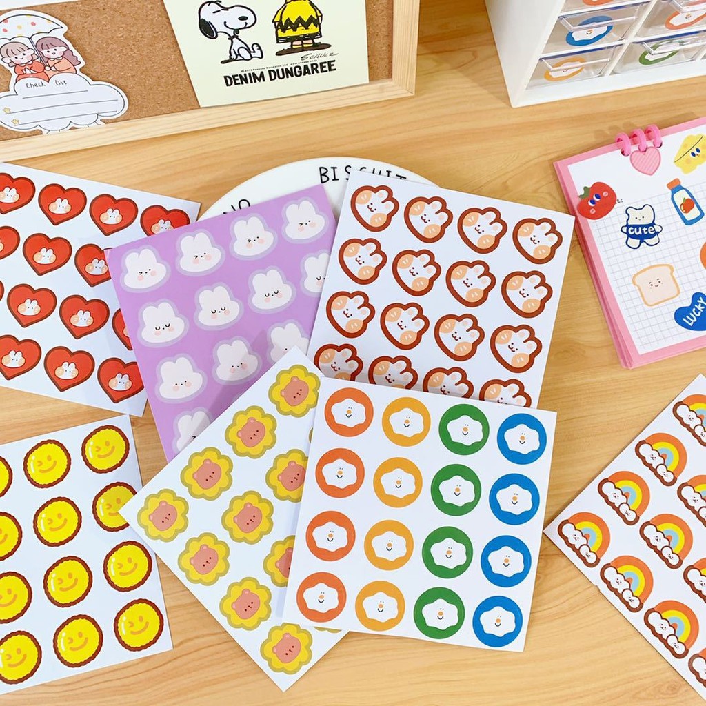 

2 lembar Sticker Lucu Gaya Korea untuk Dekorasi Handphone Laptop DIY