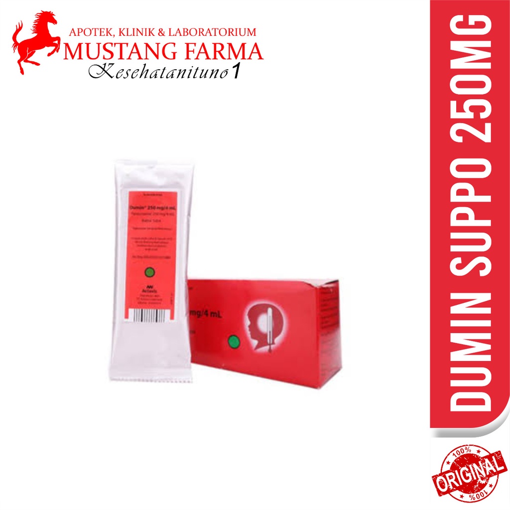Dumin Rectal 250mg Paracetamol l 1 Sachet