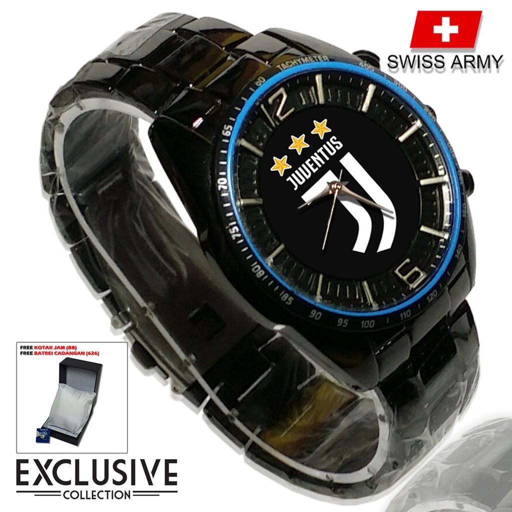 (Istimewa Bossque) Jam JUVENTUS NEW Rantai Sport (Elegan)