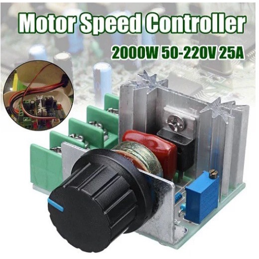 Dimmer SCR 2000W AC 220V Pengatur Kecepatan / Motor Speed Controller 220V AC