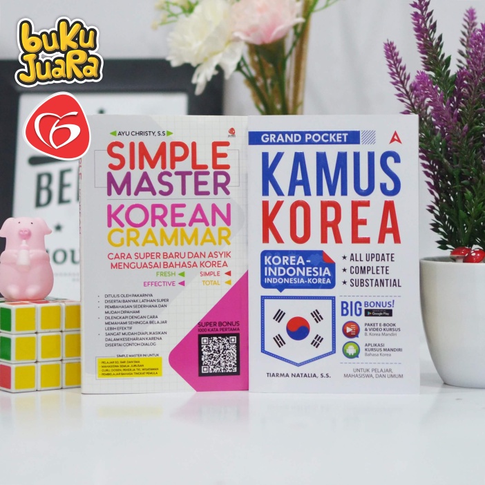 PAKET 2 BUKU BELAJAR BAHASA KOREA SIMPLE MASTER KOREA DAN GRAND POCKET KOREA