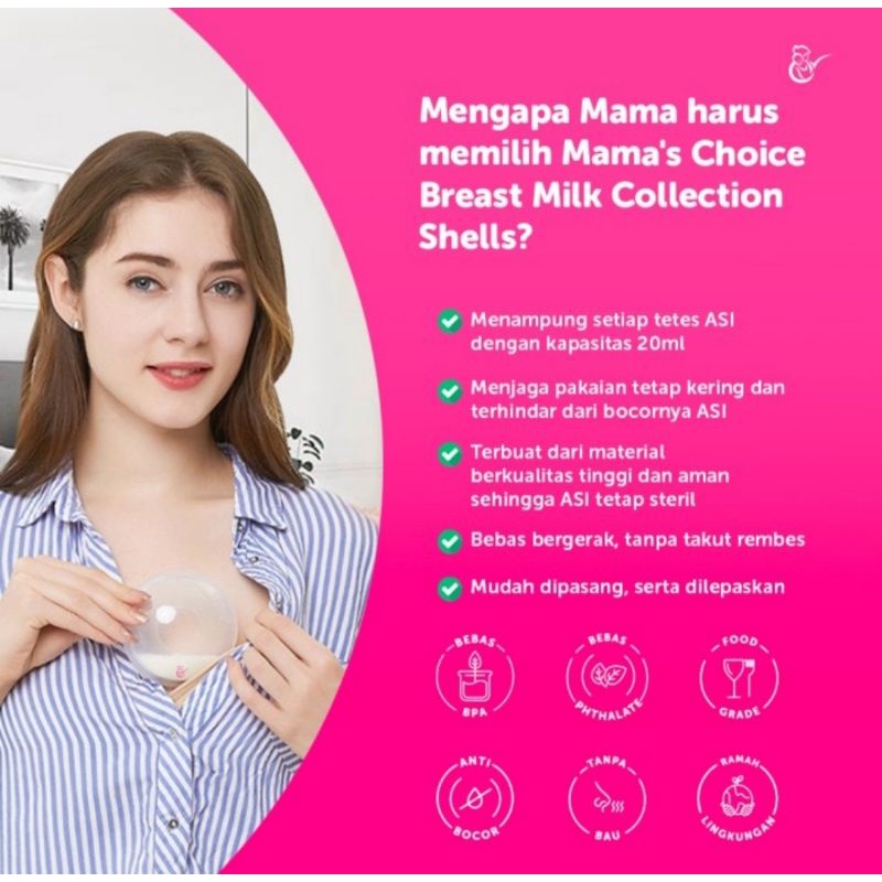 Mama's Choice Breast Milk Collection Shell - Breast Pad Penampung ASI