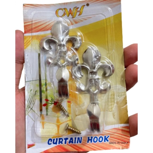 Cantolan Gorden Trisula Bahan Stainless 1 pasang / Curtain Hook