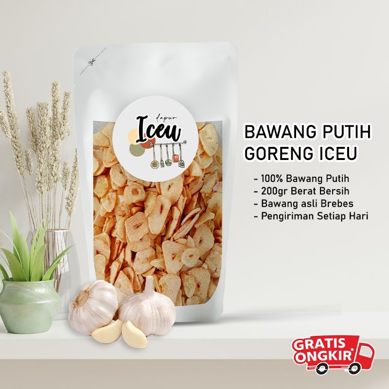 

bawang putih goreng/ bawang putih goreng Iceu/ bawang putih goreng murni tanpa tepung/ bawang putih goreng berkualitas