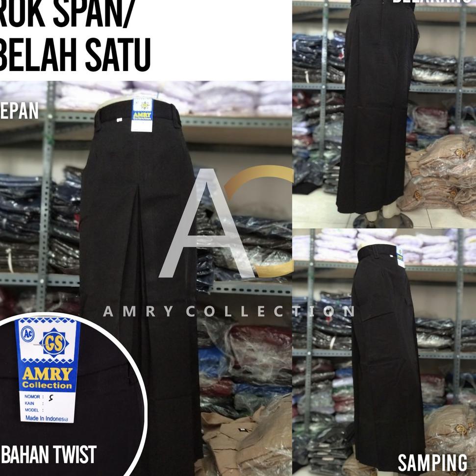 Rok sekolah Rok span belah 1 panjang SMP SMA (twist/licin) (KODE 0237)