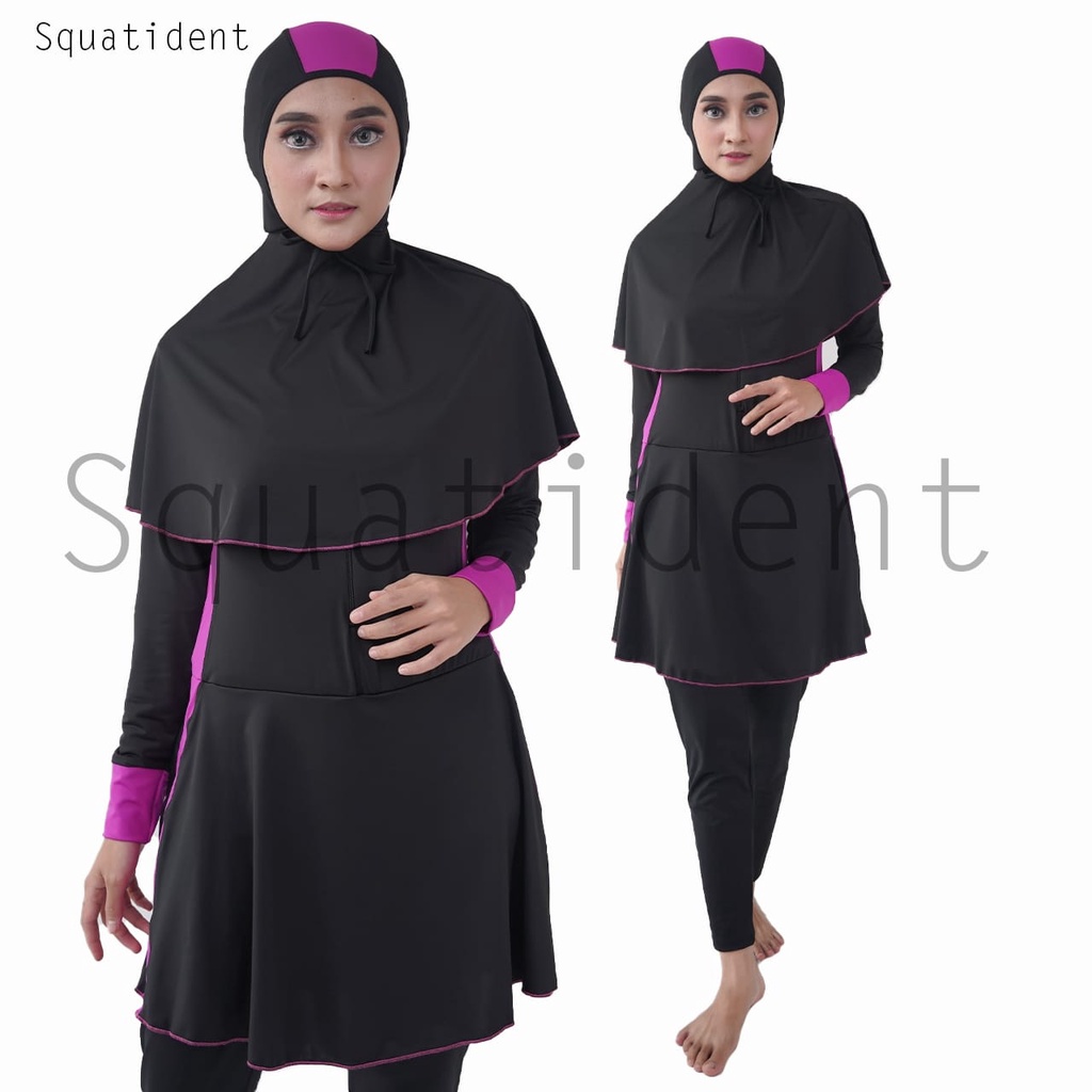 Baju renang muslimah perempuan dewasa baju renang muslim wanita remaja baju renang hijab syari kerudung panjang menutupi dada-Z 01
