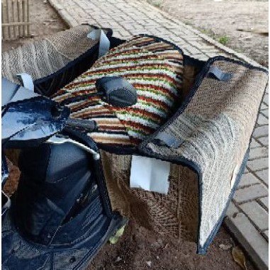 TAS KANDEK TAS KURIR BRONJONG MOTOR OVER SIZE BAHAN SUPER KUAT DAN LAPISAN ANTI AIR LEBIH BESAR DARI JUMBO BIASA