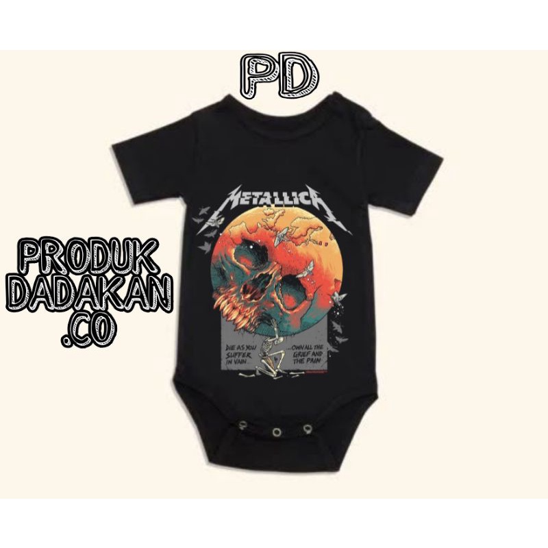Kaos baju bayi METALLICA - ATLAS RISE baby jumper BAND kaus pendek / kaos METALLICA kids tee usia 0 