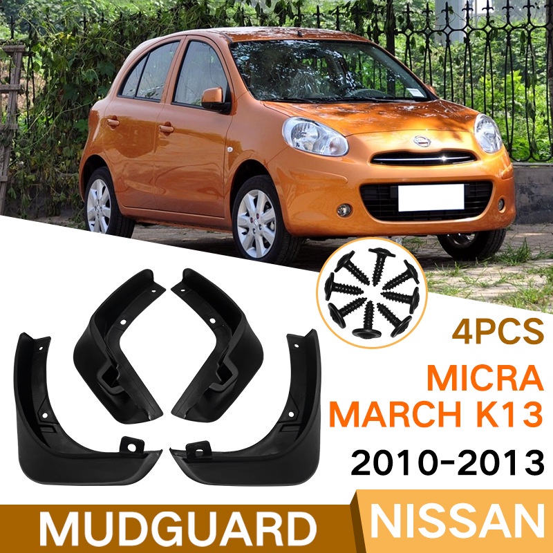 1 Set Mud Flap Pelindung Splash Untuk Fender Nissan Micra March K13 2010 2011 2012 2013