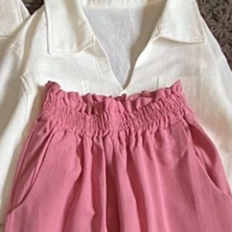 2239 ndudshop Naomi set-Pink muda set