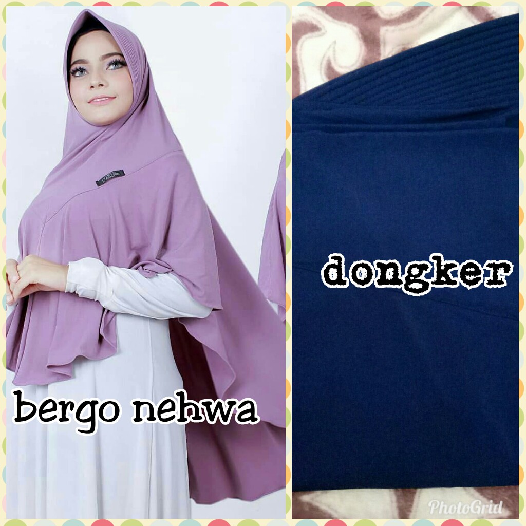 Bergo Kerudung Syari Jilbab Instan - Jualan Online Lazada